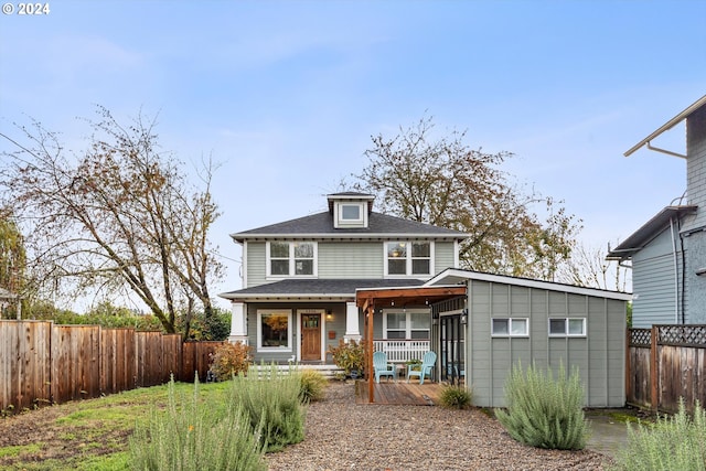 view of front of home with a porch