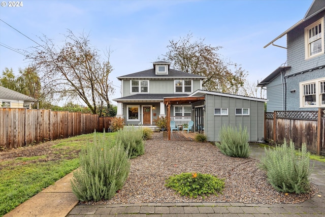 view of front of home featuring a porch