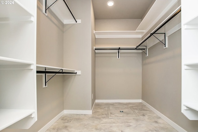 view of walk in closet