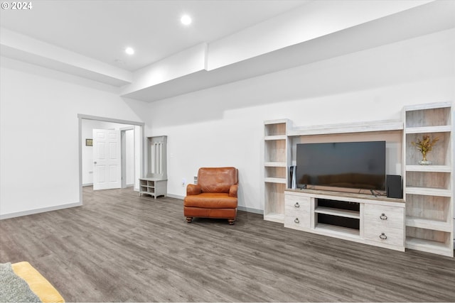 unfurnished room featuring dark hardwood / wood-style floors