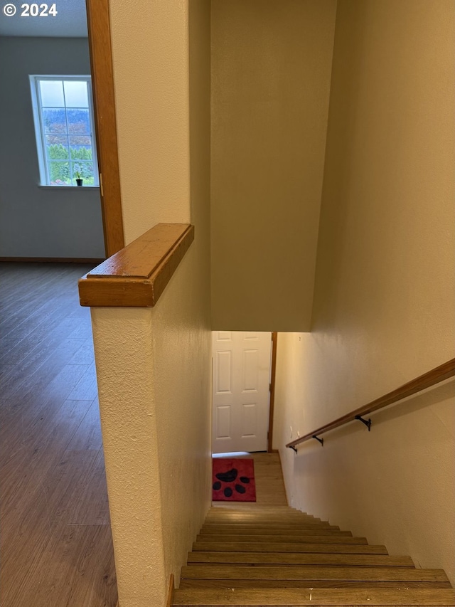 9845 N Lombard St, Portland, OR 97203 - stairway with wood finished floors