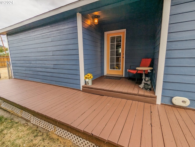 view of wooden deck