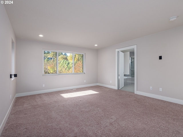 view of carpeted spare room