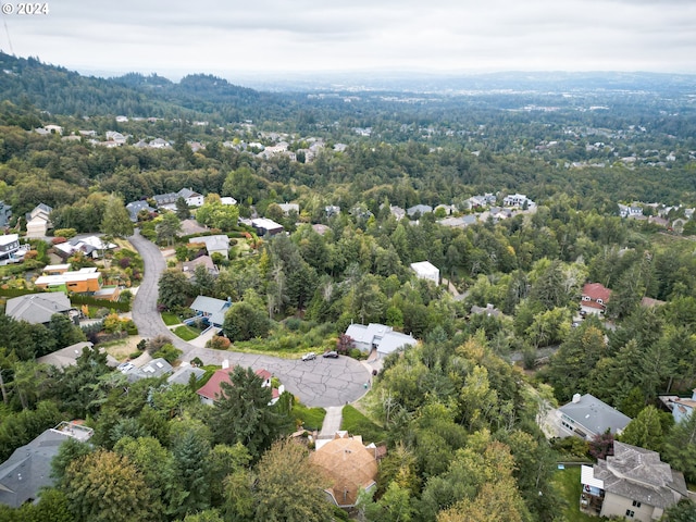 bird's eye view with a residential view and a forest view