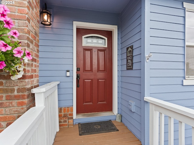 view of doorway to property