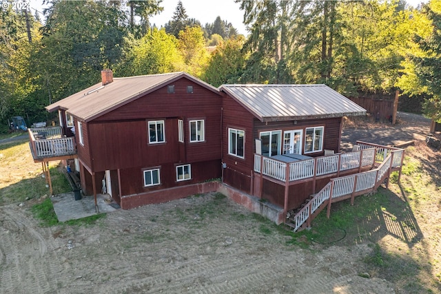 exterior space with a wooden deck