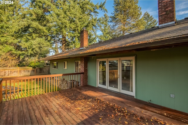 view of wooden deck