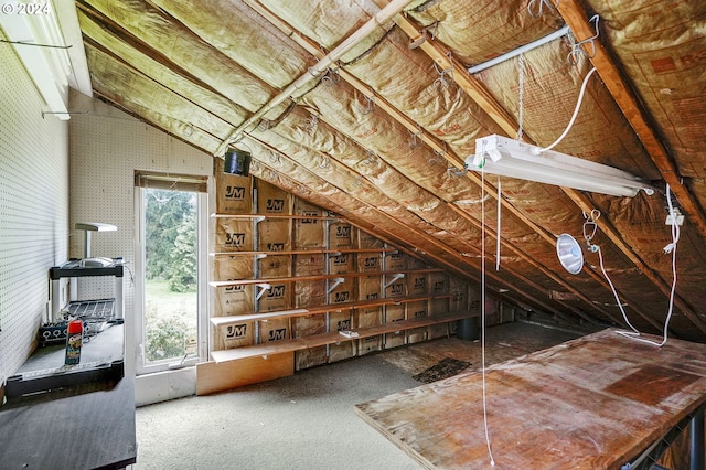 view of attic