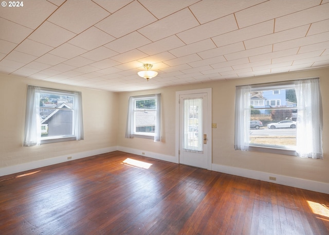 foyer entrance featuring dark hardwood / wood-style flooring