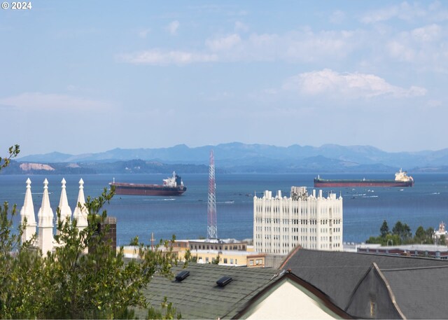 property view of water featuring a mountain view