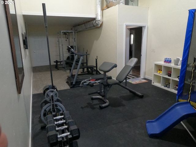 view of workout area