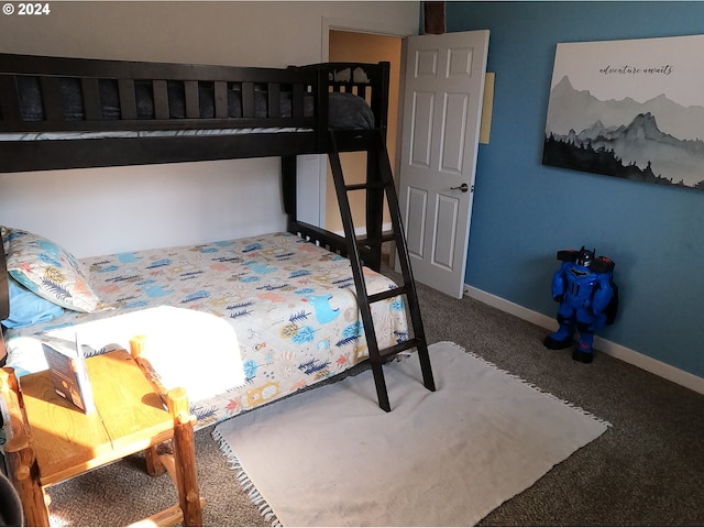 bedroom with carpet floors