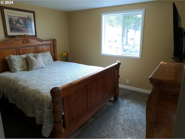 bedroom featuring carpet