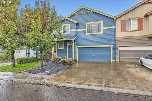 view of front of house featuring a garage