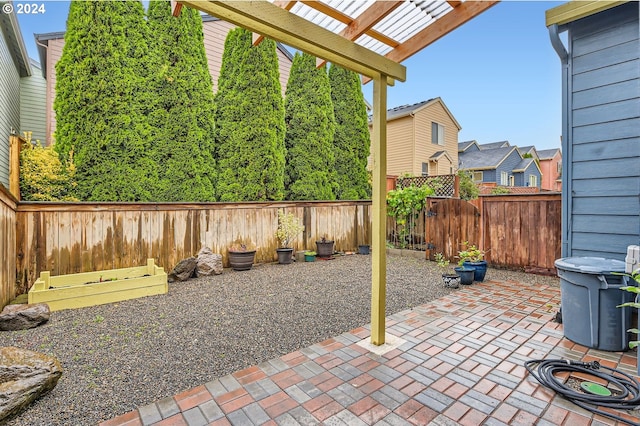 view of patio with a pergola