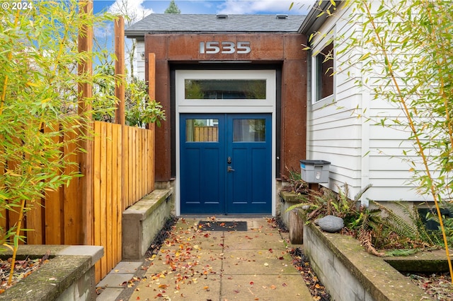 view of doorway to property