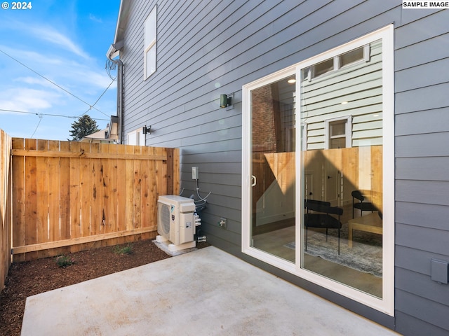 view of patio / terrace with ac unit