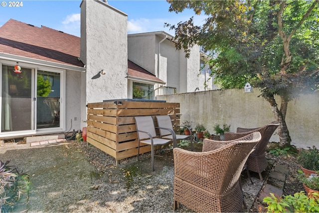 view of patio / terrace with fence