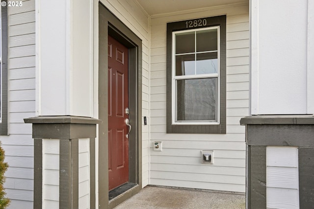 view of doorway to property