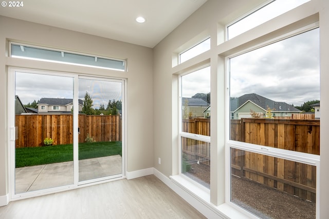 entryway featuring light hardwood / wood-style flooring