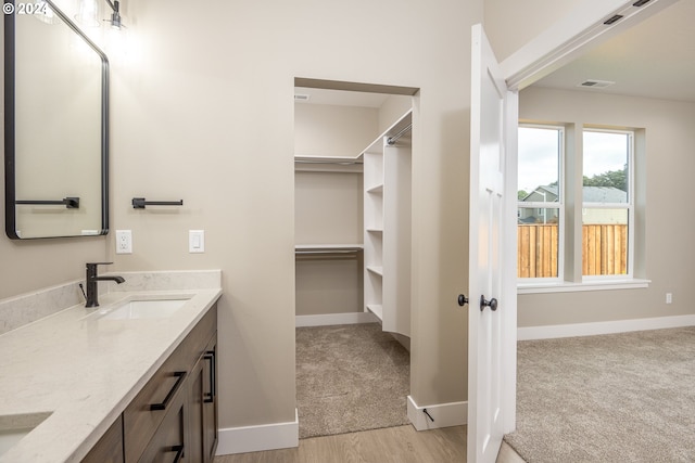 bathroom with vanity