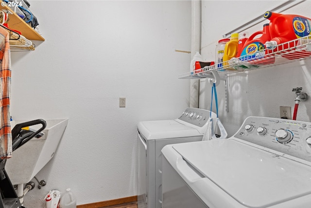 laundry room featuring washer and dryer