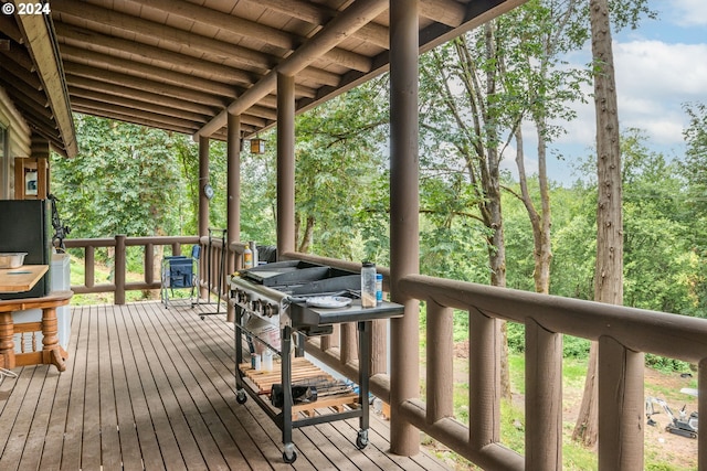 view of wooden deck