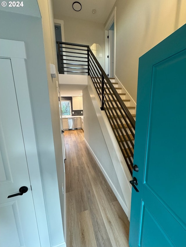 interior space featuring light hardwood / wood-style floors