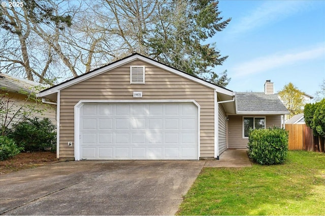 19875 SW Southview St, Beaverton, OR 97078 - ranch-style home featuring concrete driveway, a chimney, and a garage