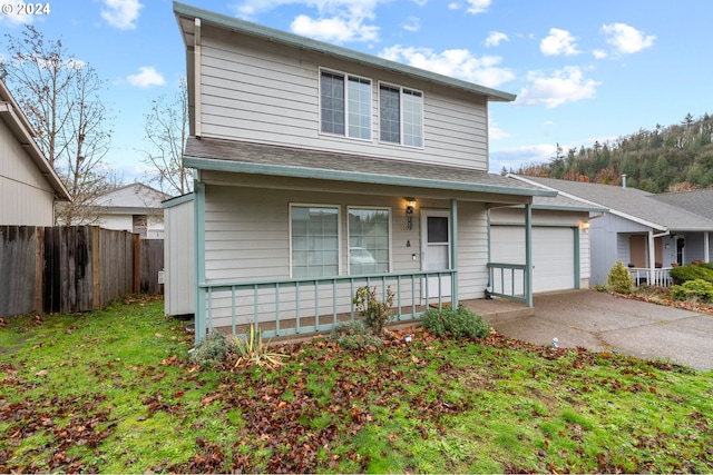 1108 SW Ivory Loop, Gresham, OR 97080 - view of front of house with covered porch, a garage, and concrete driveway