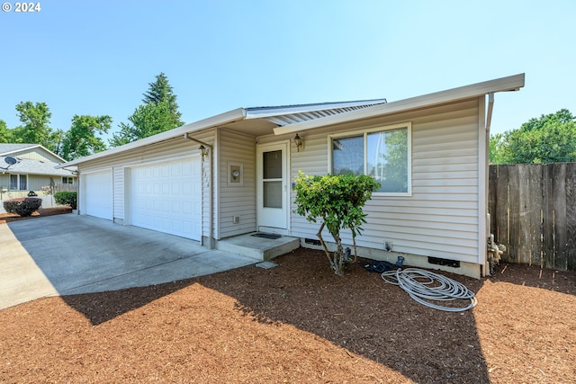 view of front facade with a garage