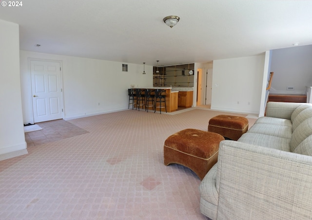 view of carpeted living room