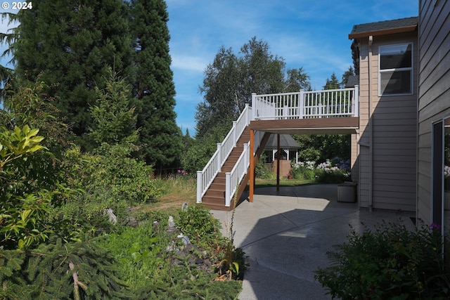 view of patio / terrace with a deck