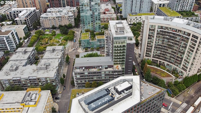 drone / aerial view featuring a view of city