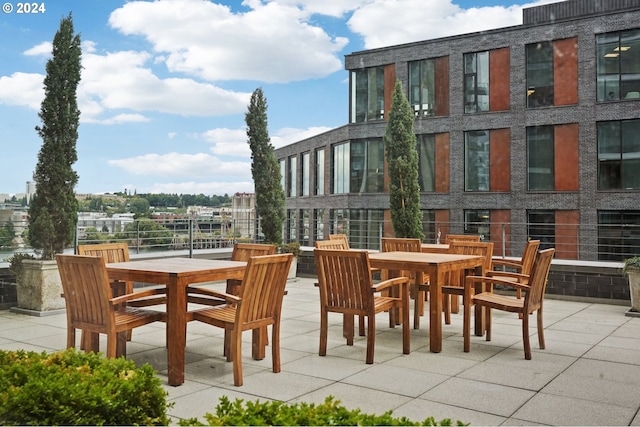 view of patio with outdoor dining space