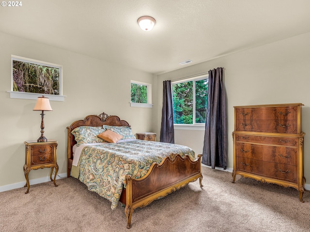 bedroom with carpet floors