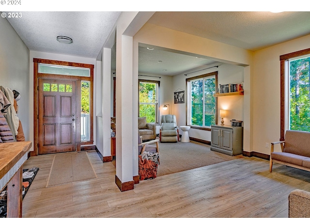 entrance foyer featuring light hardwood / wood-style floors