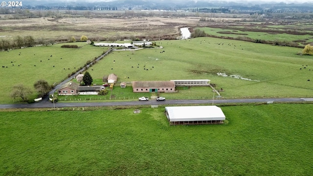 drone / aerial view featuring a rural view