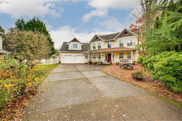 view of front of property with a porch