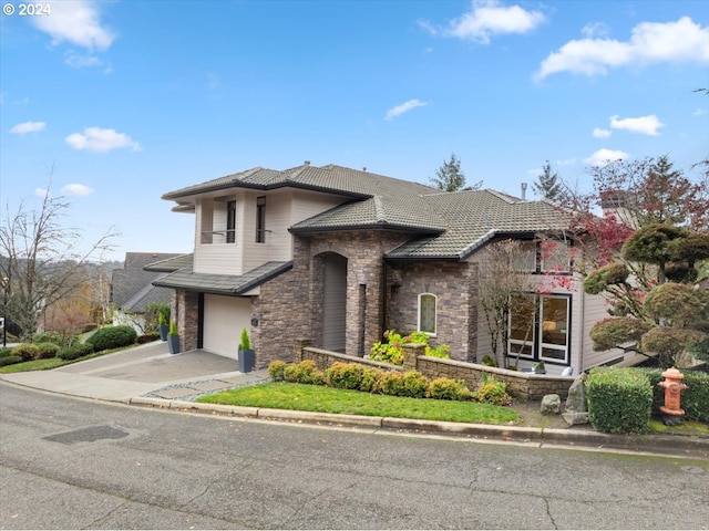 view of front of house featuring a garage