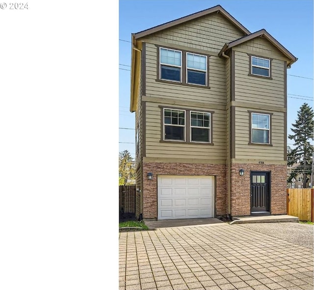 view of front of house featuring a garage