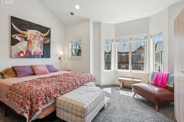 19639 SW Blackbear Ct, Beaverton, OR 97006 - carpeted bedroom featuring baseboards and vaulted ceiling