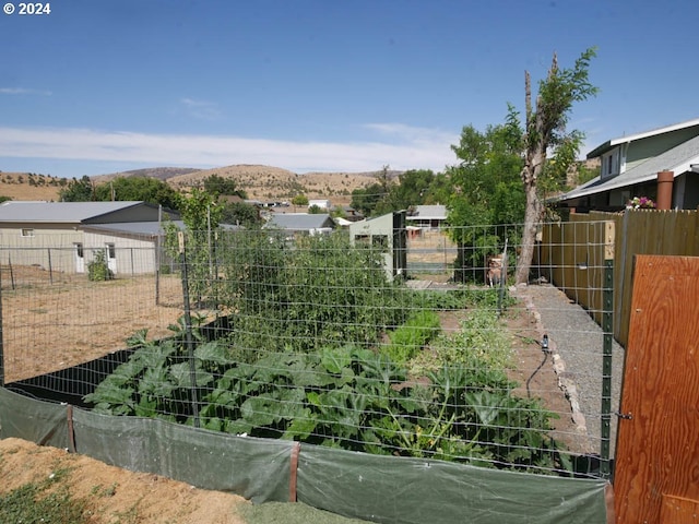 exterior space with a mountain view