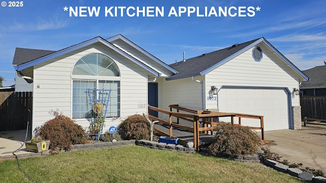4072 Forsythia St, Springfield, OR 97478 - ranch-style home featuring driveway, an attached garage, and a shingled roof