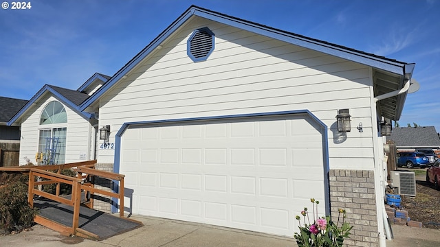 garage featuring cooling unit