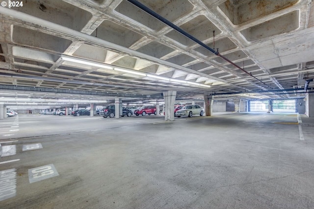 garage with electric panel