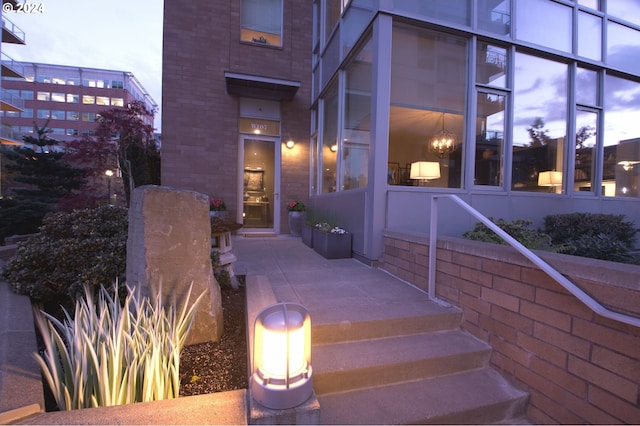 1930 S River Dr Unit W107, Portland, OR 97201 - doorway to property featuring brick siding
