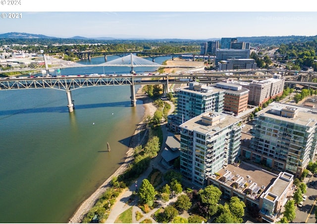 1930 S River Dr Unit W107, Portland, OR 97201 - drone / aerial view with a water view and a view of city