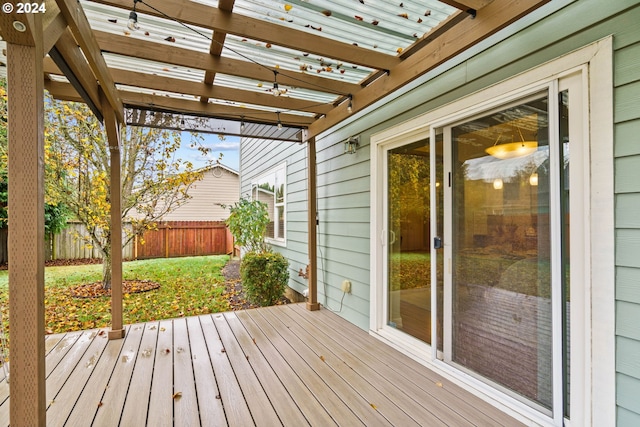 view of wooden deck