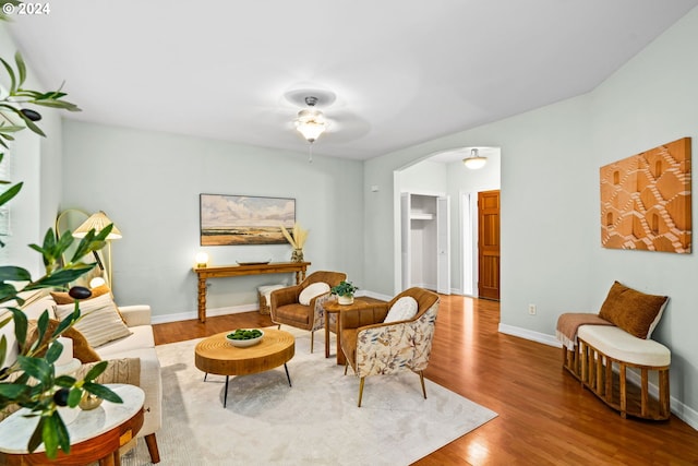 living area with light hardwood / wood-style floors